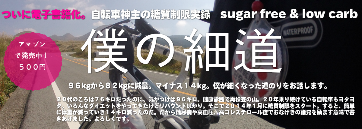 自転車神主の糖質制限 僕の細道